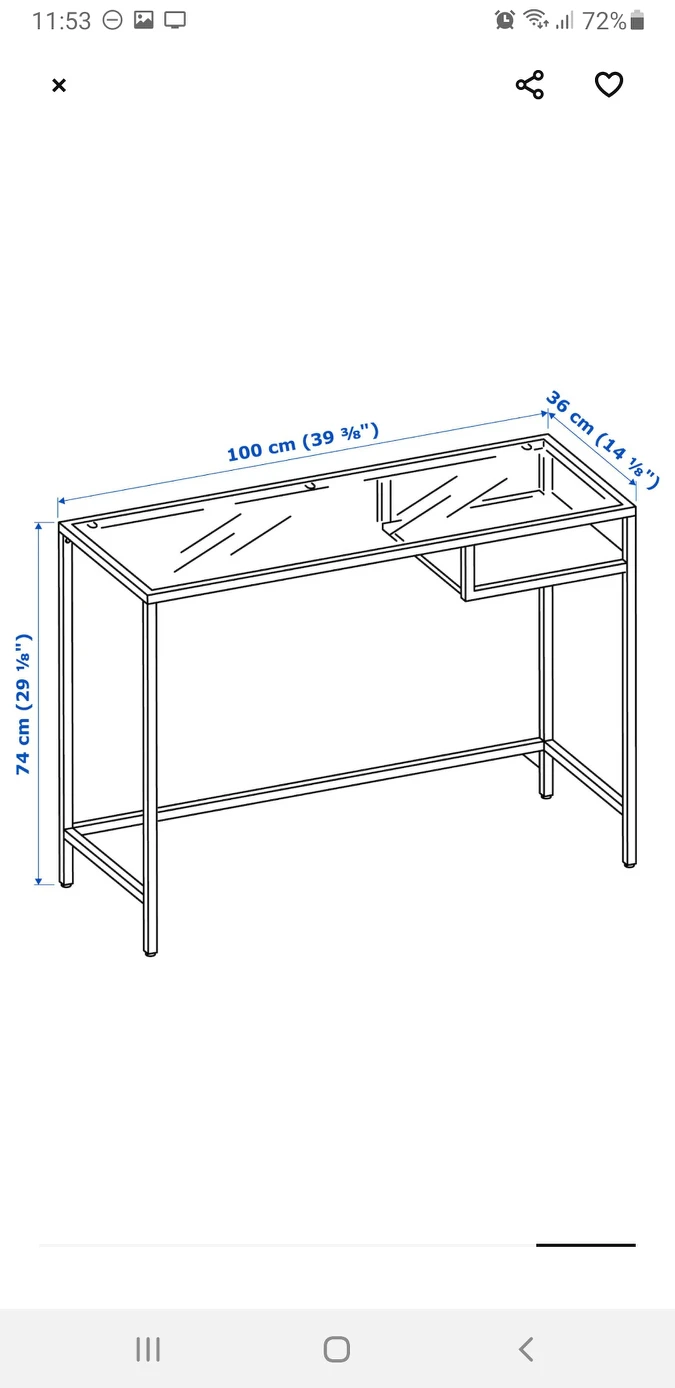 Laptop glass table - photo 2
