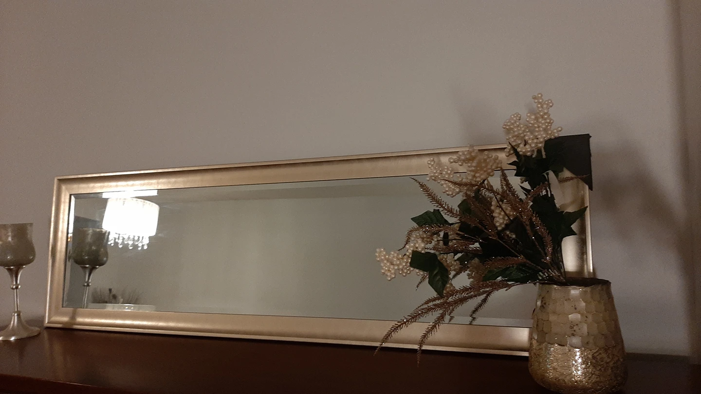 New Over The Door Mirror or Full Length Wite Hanging image indicator(4)