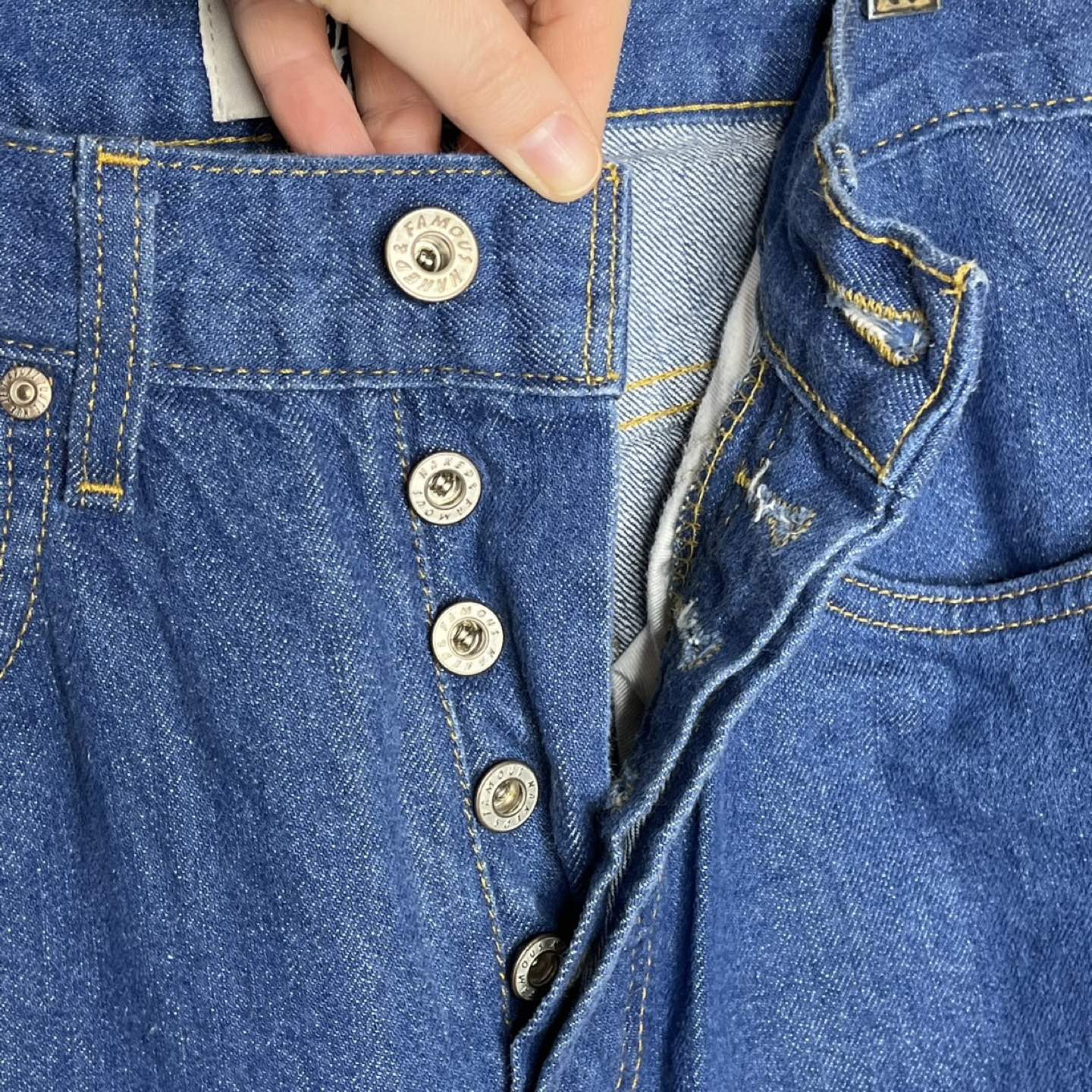 Naked & Famous Sz 28 Strong Guy Jeans Clear Blue Selvedge - photo 4