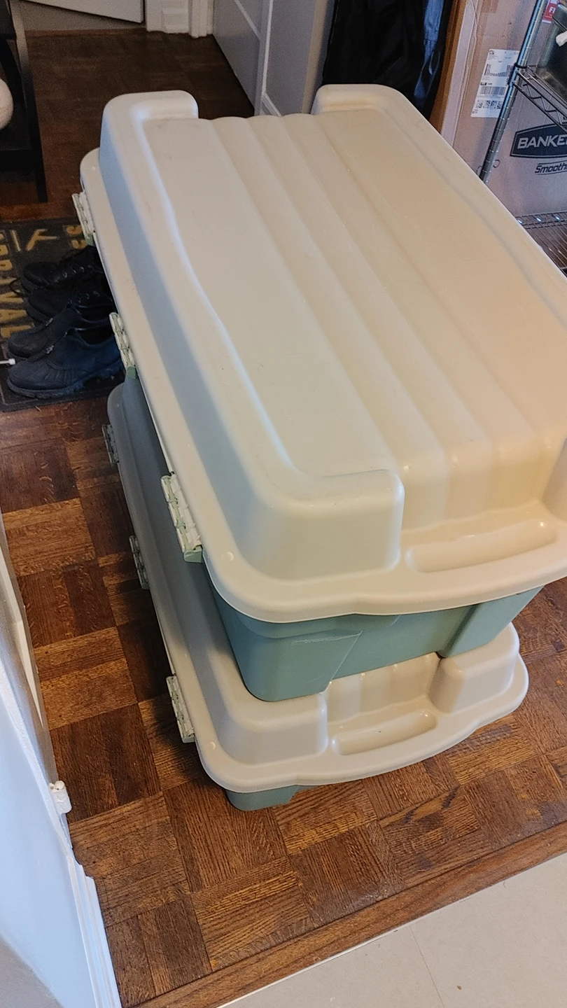 MOVING SALE! Large, stackable storage bins - photo 3