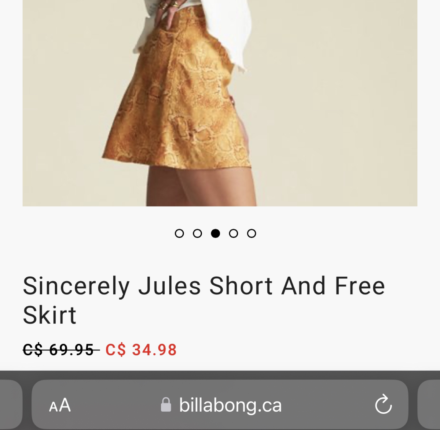 Billabong skirt image indicator(5)