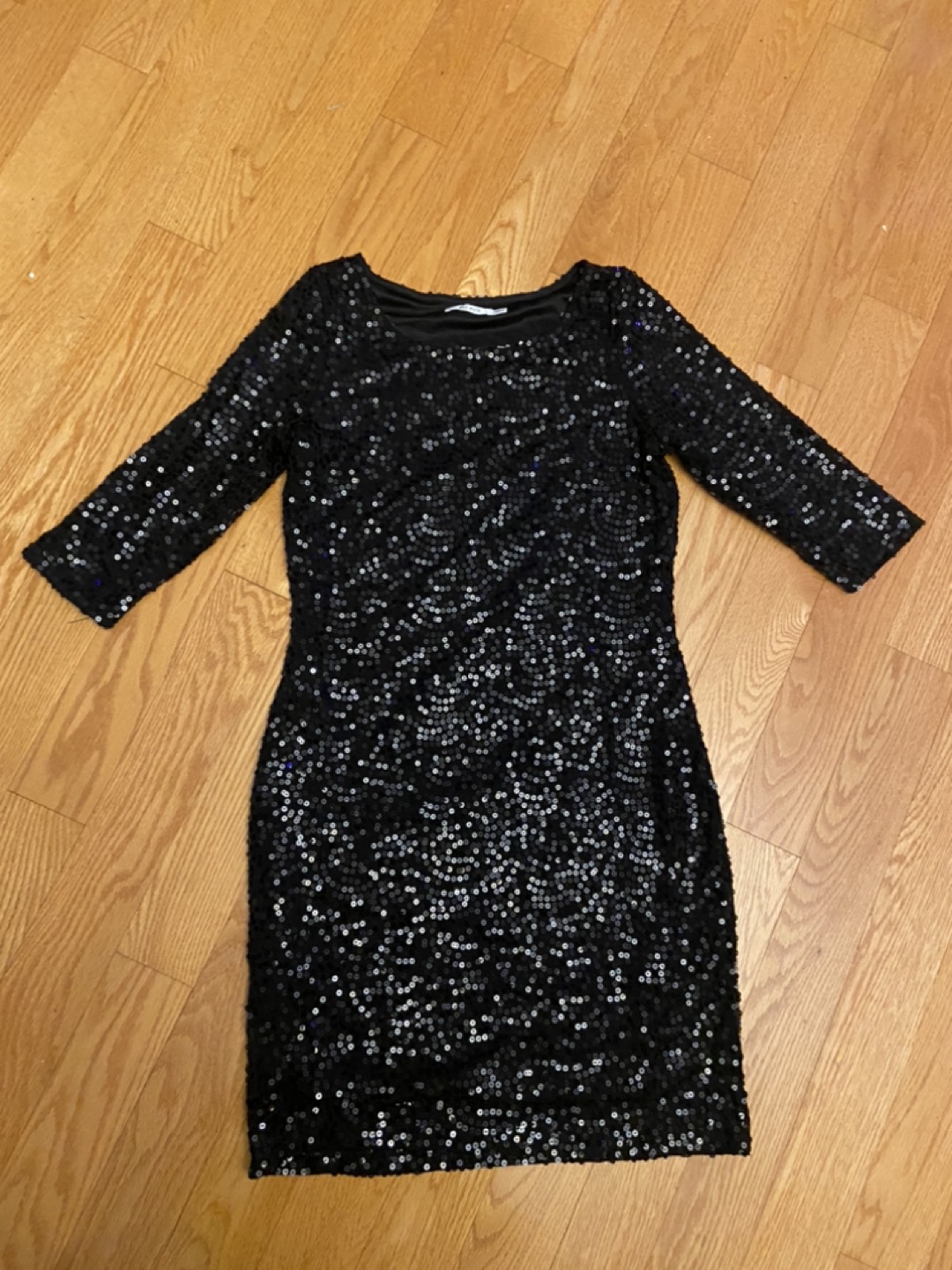 Woman’s black sequin  party dress thumbnail