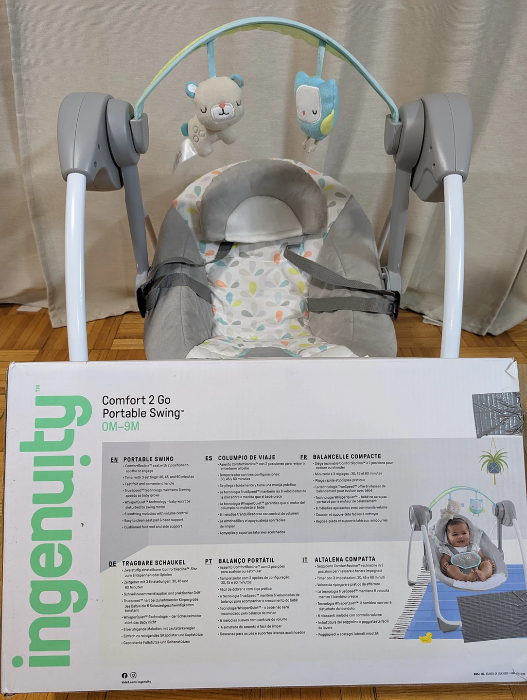 Ingenuity Comfort 2 Go Portable Swing - Fanciful Forest - photo 2