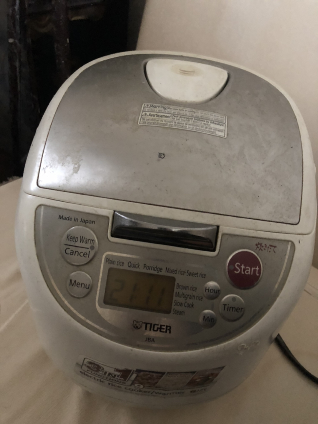 Tiger 3 in 1 rice cooker-10 cups