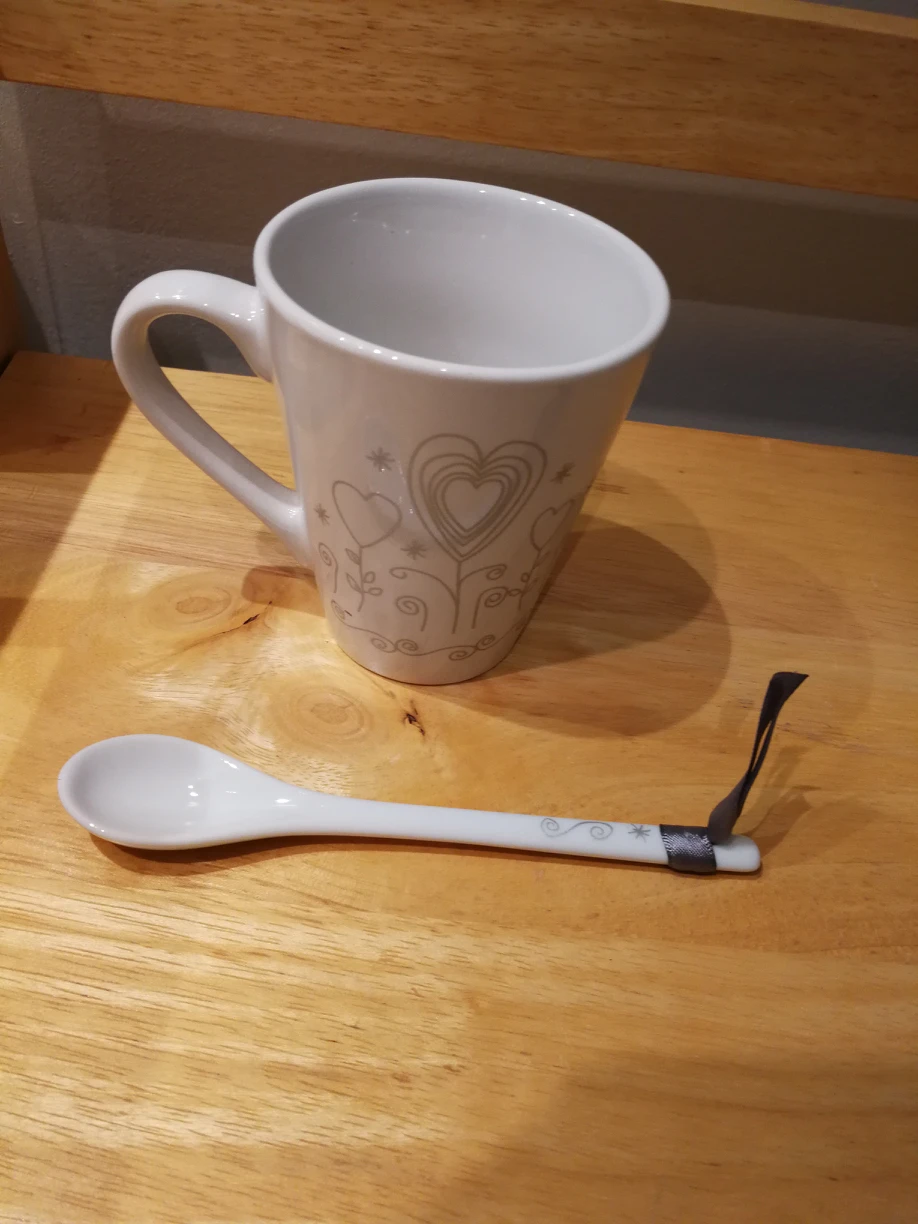 🍵 ceramic mug set of 2 with matching spoons image indicator(2)