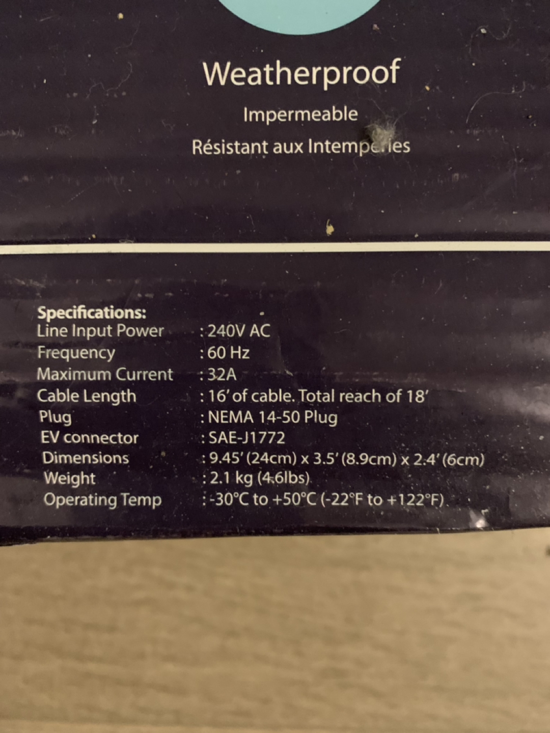 Lectron Portable Electric Car Charger *new in box - photo 3