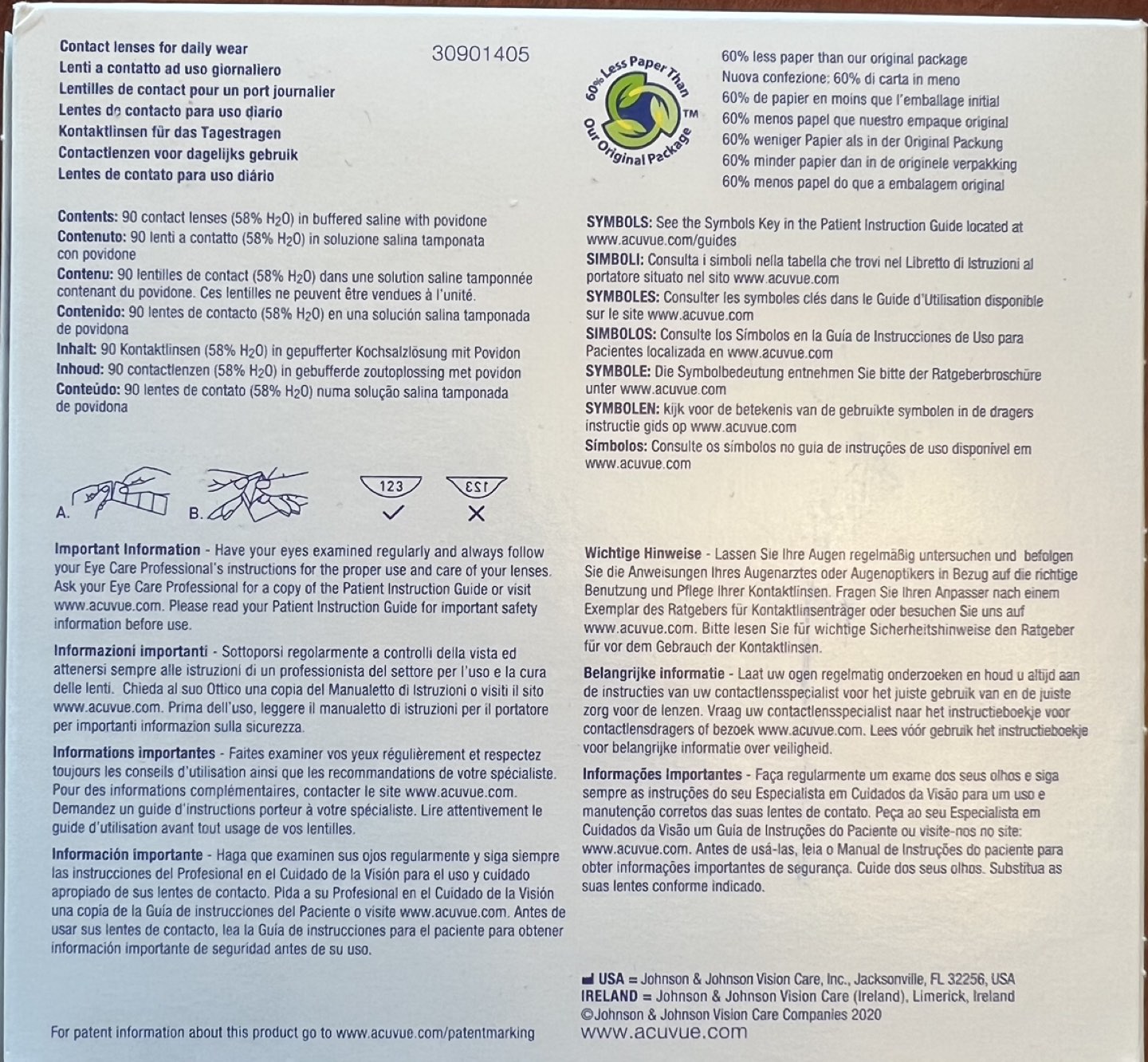 1•Day Acuvue Moist Contact Lenses 90 days box -4.75 image indicator(3)