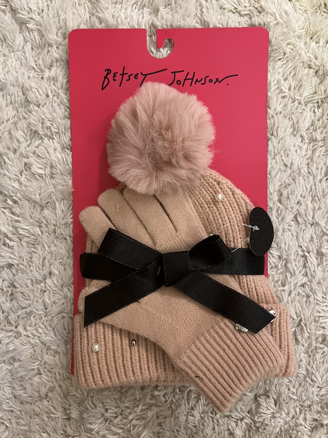 Betsy Johnson Hat and Glove Set Brand New with Tags thumbnail