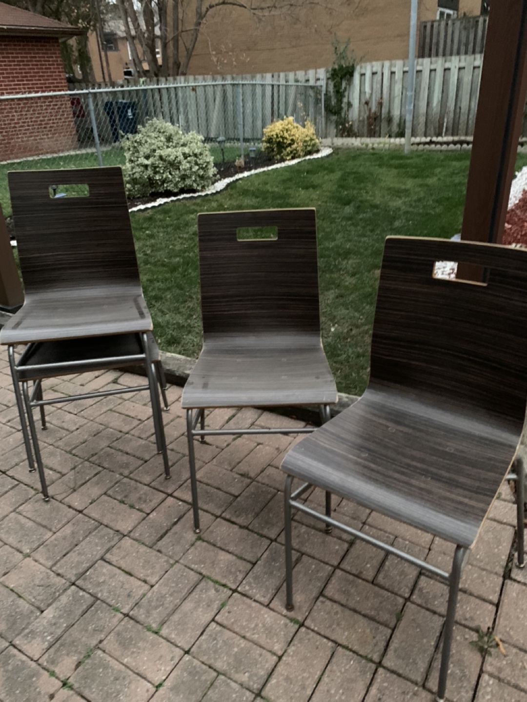 Wooden chairs with metal legs - photo 3