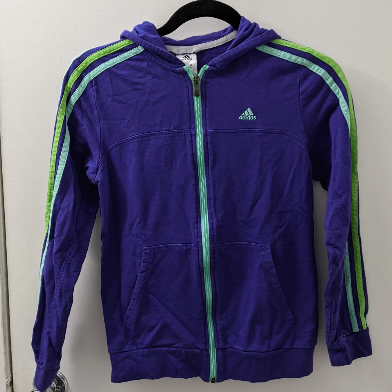 Purple Adidas zip up sweater / hoodie 💝 thumbnail