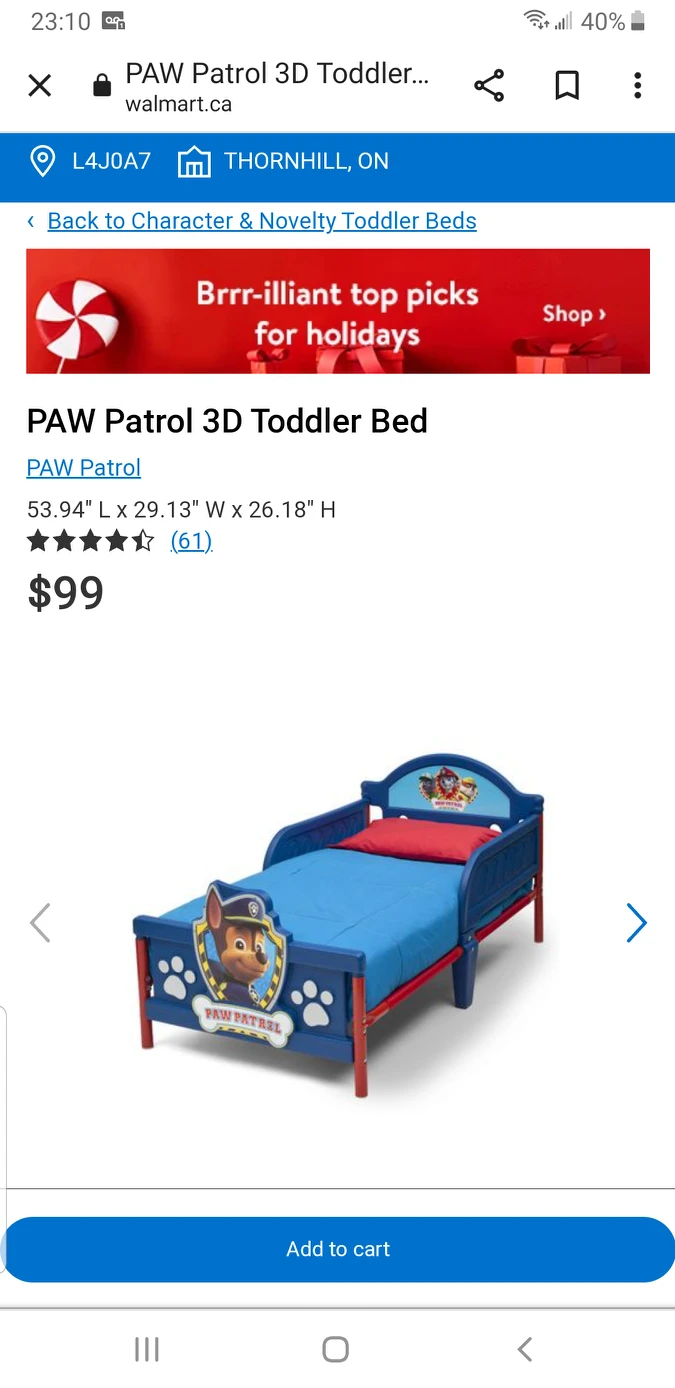Toddler bed