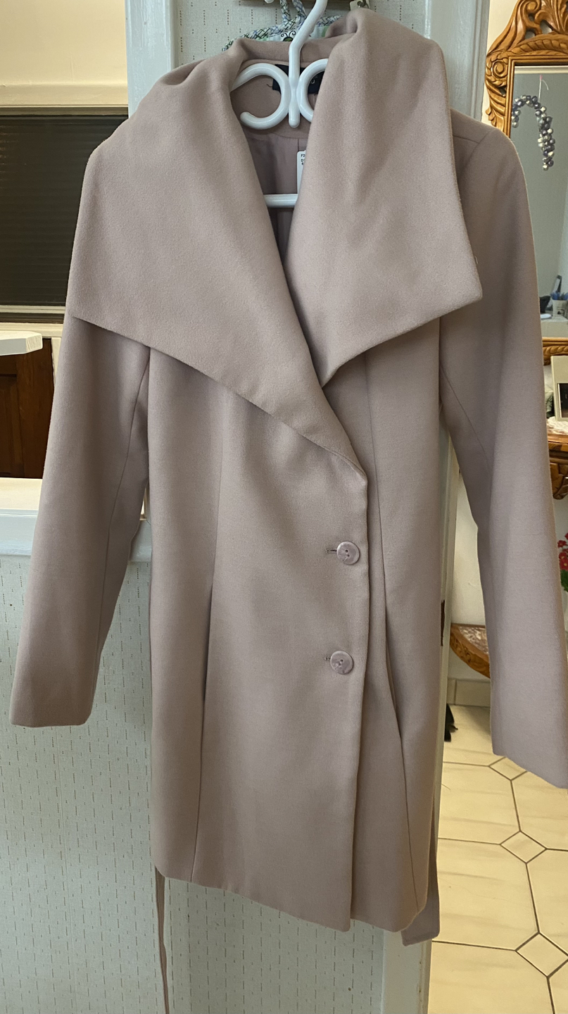 Pink cashmere coat from Le Chateau