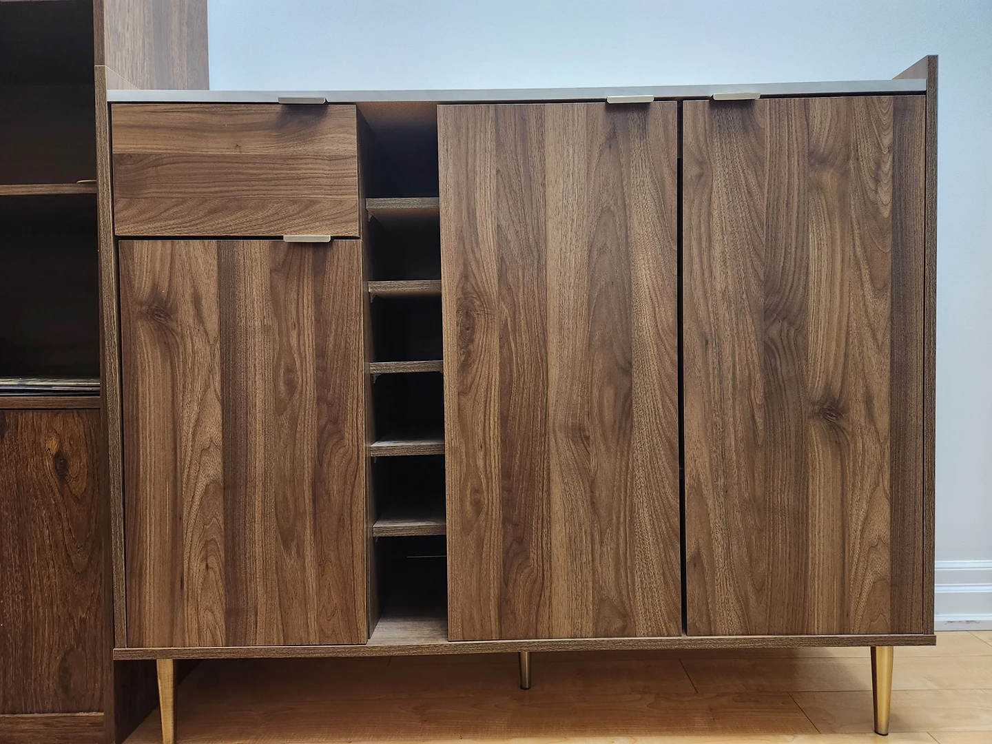 Wood Cabinet + Bar Cart for Sale thumbnail