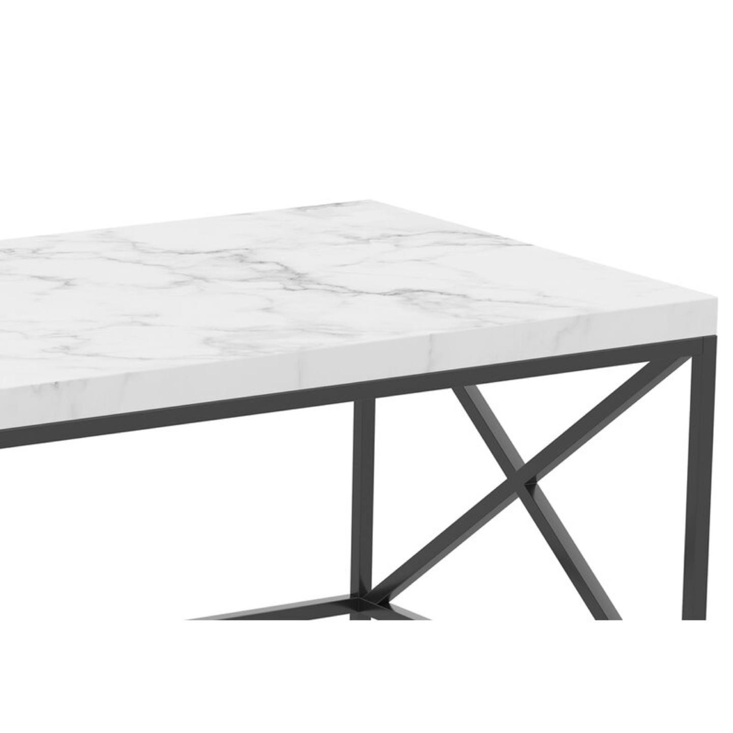 Sturdy coffee table like new, MDF wood top marble design - photo 4
