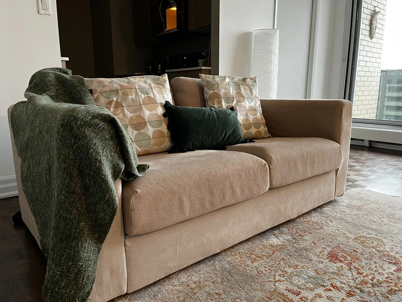 Lovely Ikea loveseat with 2 free cushions image indicator(4)