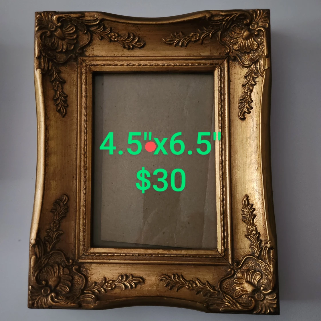 Brand New Heavy Wooden w/Gold Picture Frame 4.5"x6.5" thumbnail
