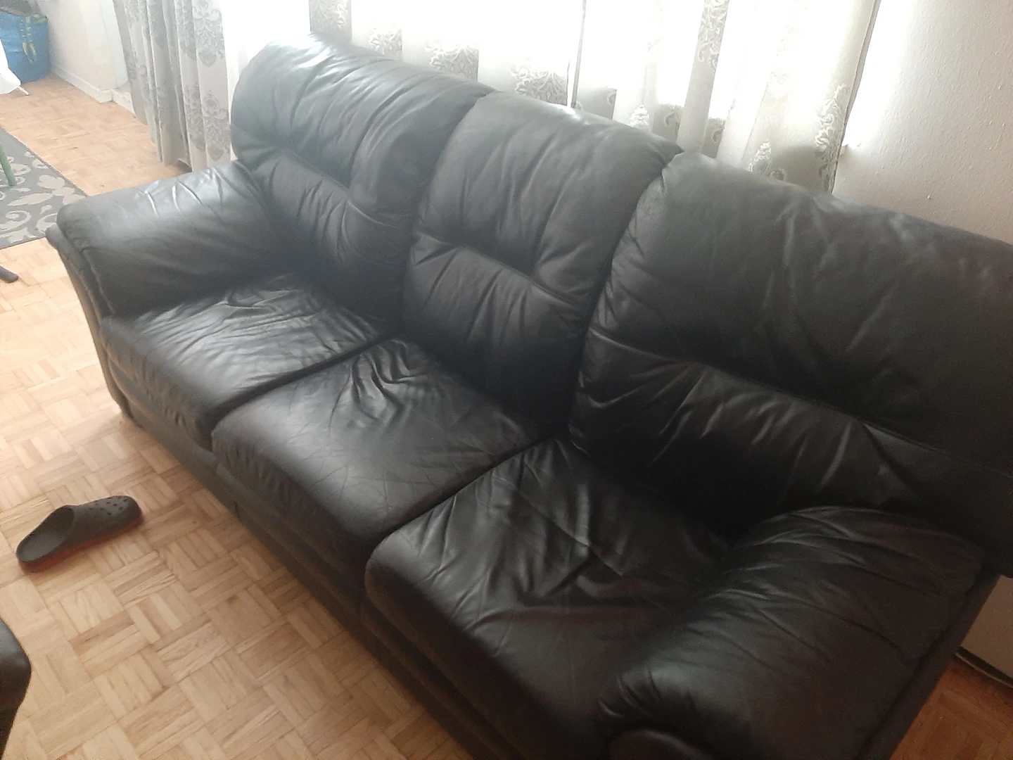 black three piece couch