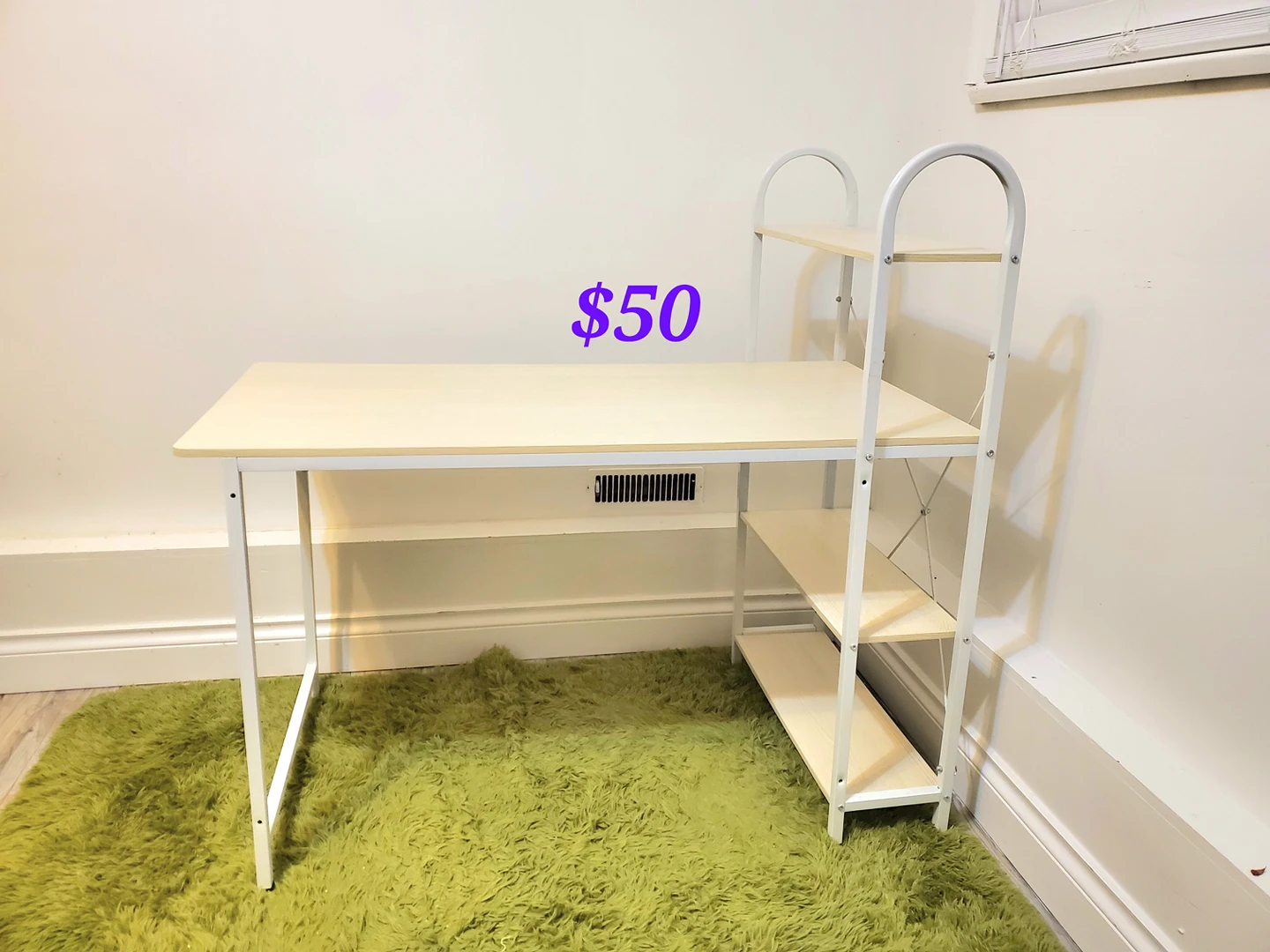 Home office desk with shelves - photo 2