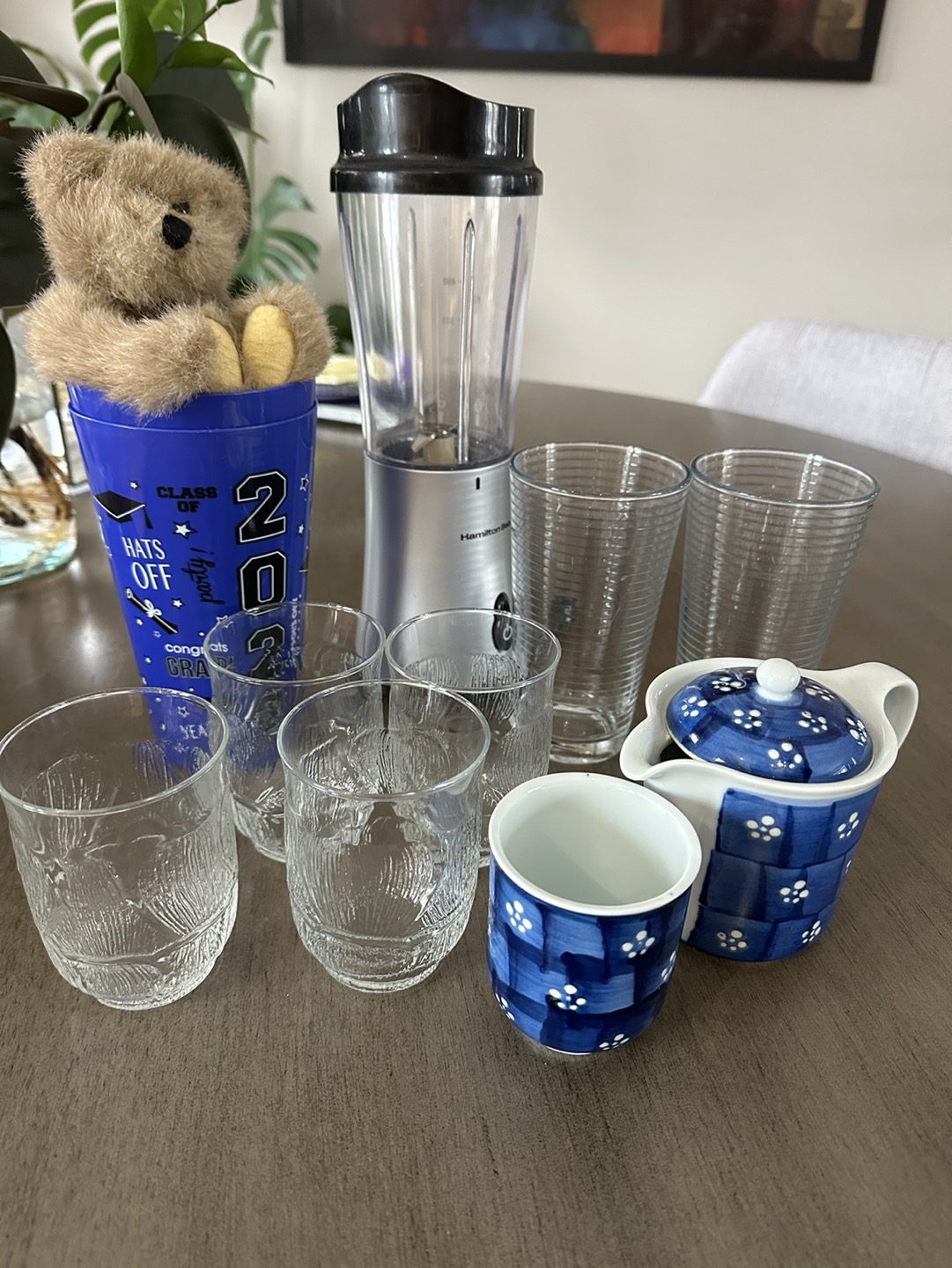 Blender and glassware