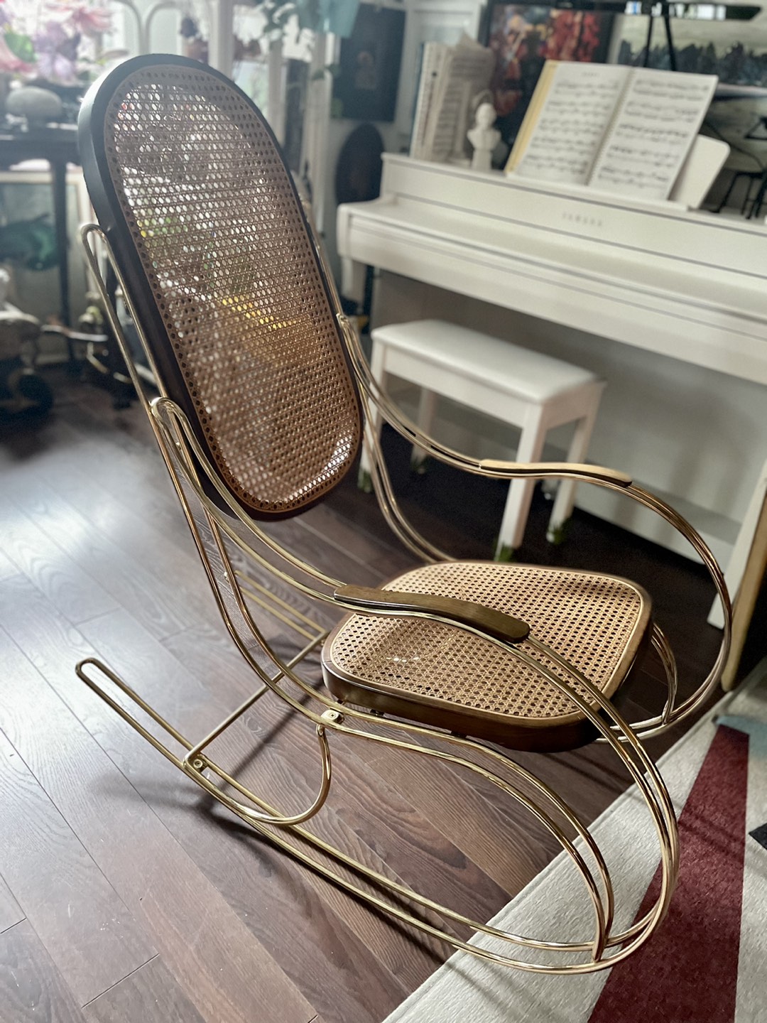 70s MCM Thonet Style Rocking Chair thumbnail