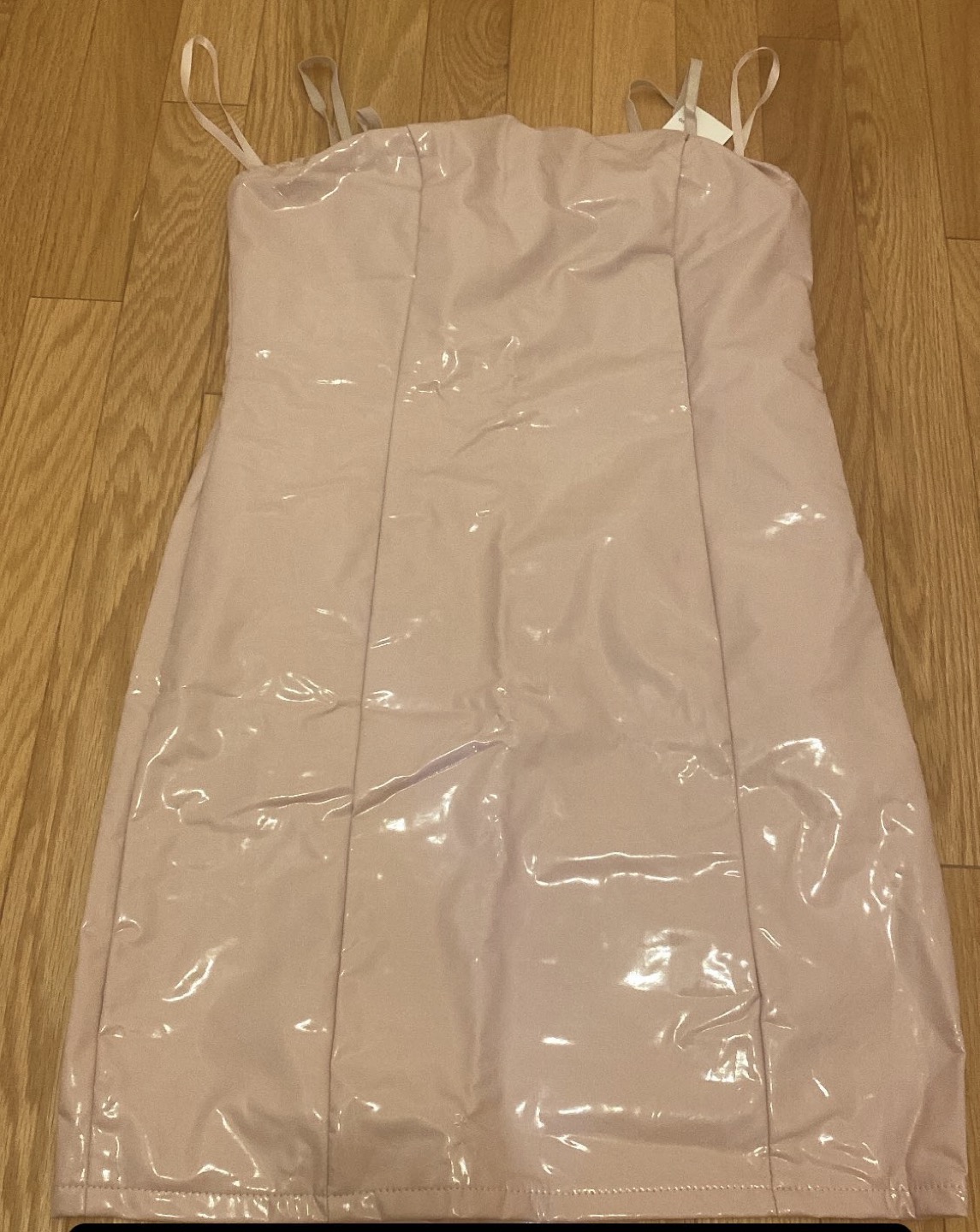 Brand new pink latex fashion nova dress