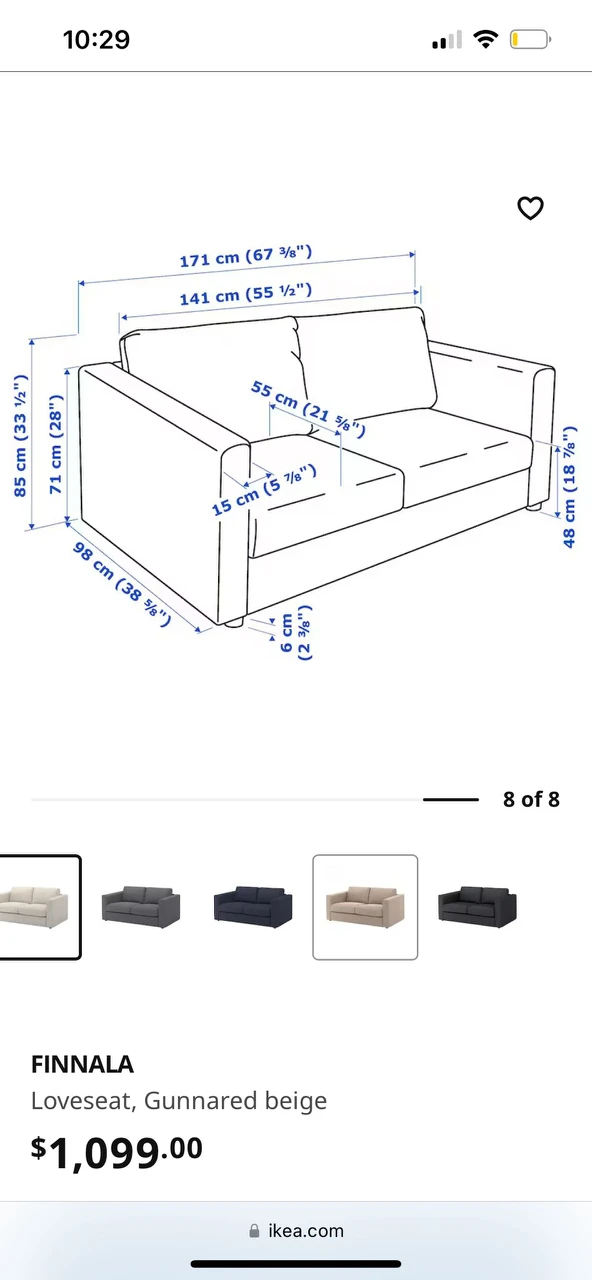 Lovely Ikea loveseat with 2 free cushions image indicator(6)