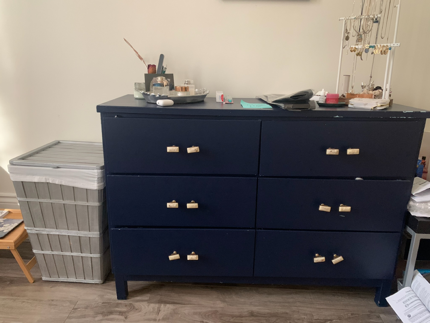 Navy blue dresser