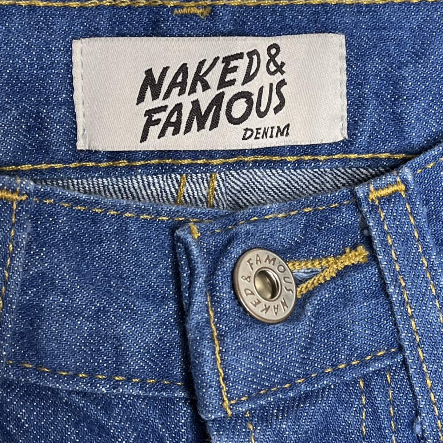 Naked & Famous Sz 28 Strong Guy Jeans Clear Blue Selvedge - photo 5