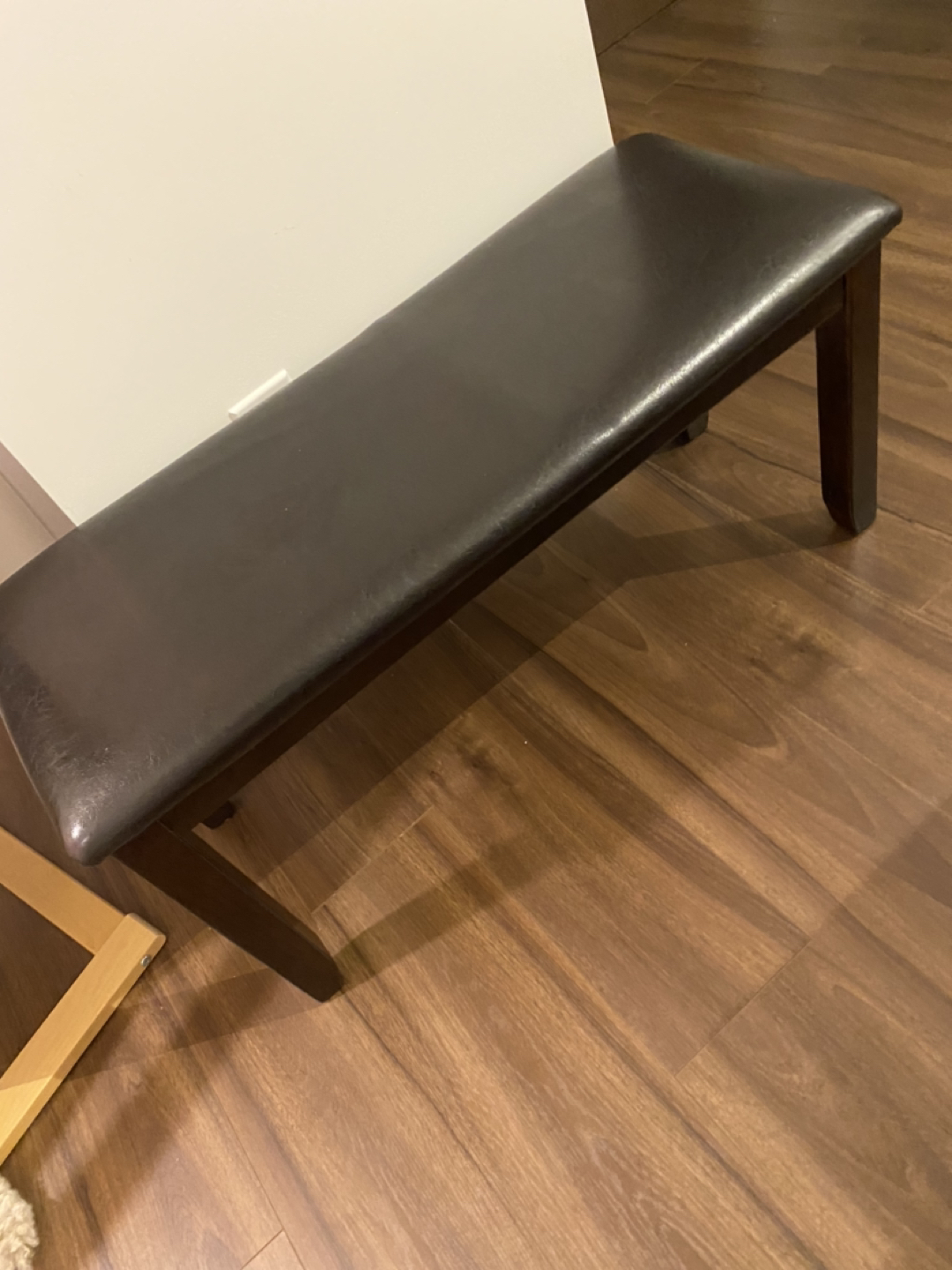 Real leather bench chair - photo 2