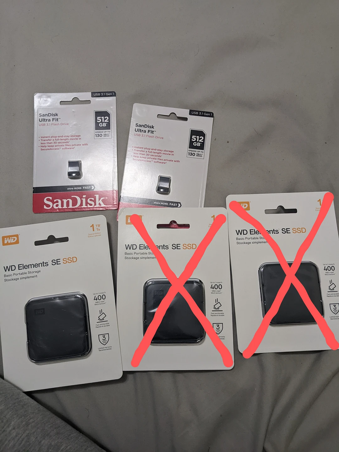 External Hard drives $100 & USB $50