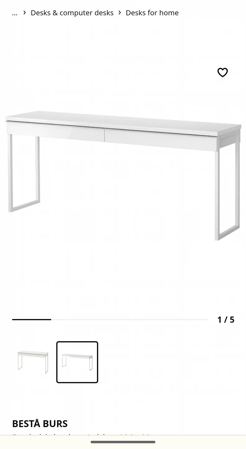 Ikea Besta Burs Desk (long version)