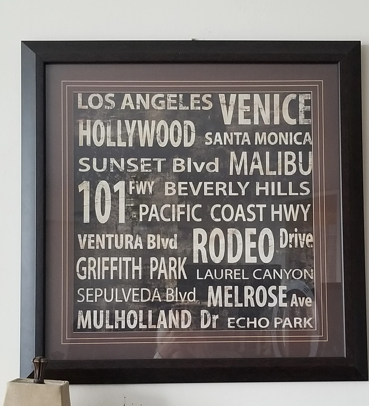 LOS ANGELES  BEST PLACES IN FRAMED PRINT