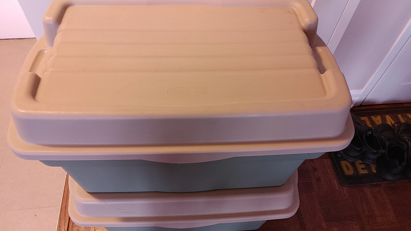 MOVING SALE! Large, stackable storage bins - photo 2