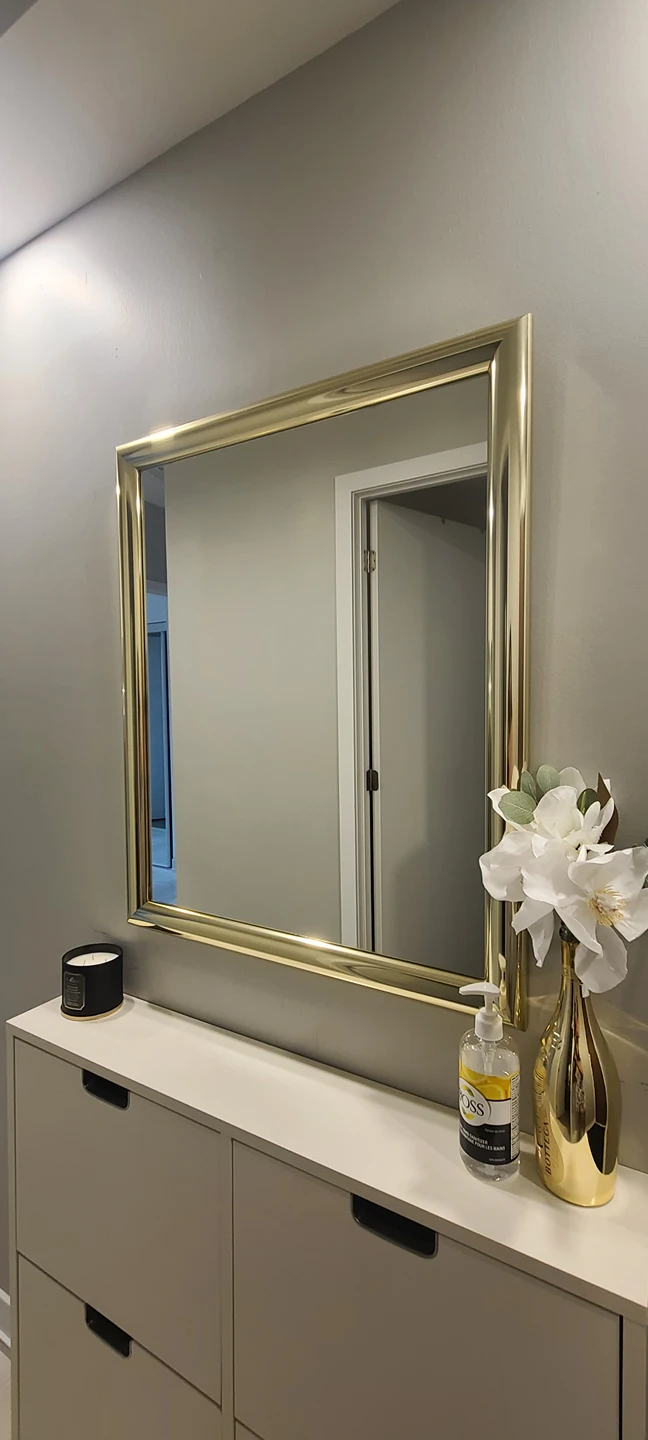 Large Original Renwil Brass/Gold Mirror - Made in Canada thumbnail