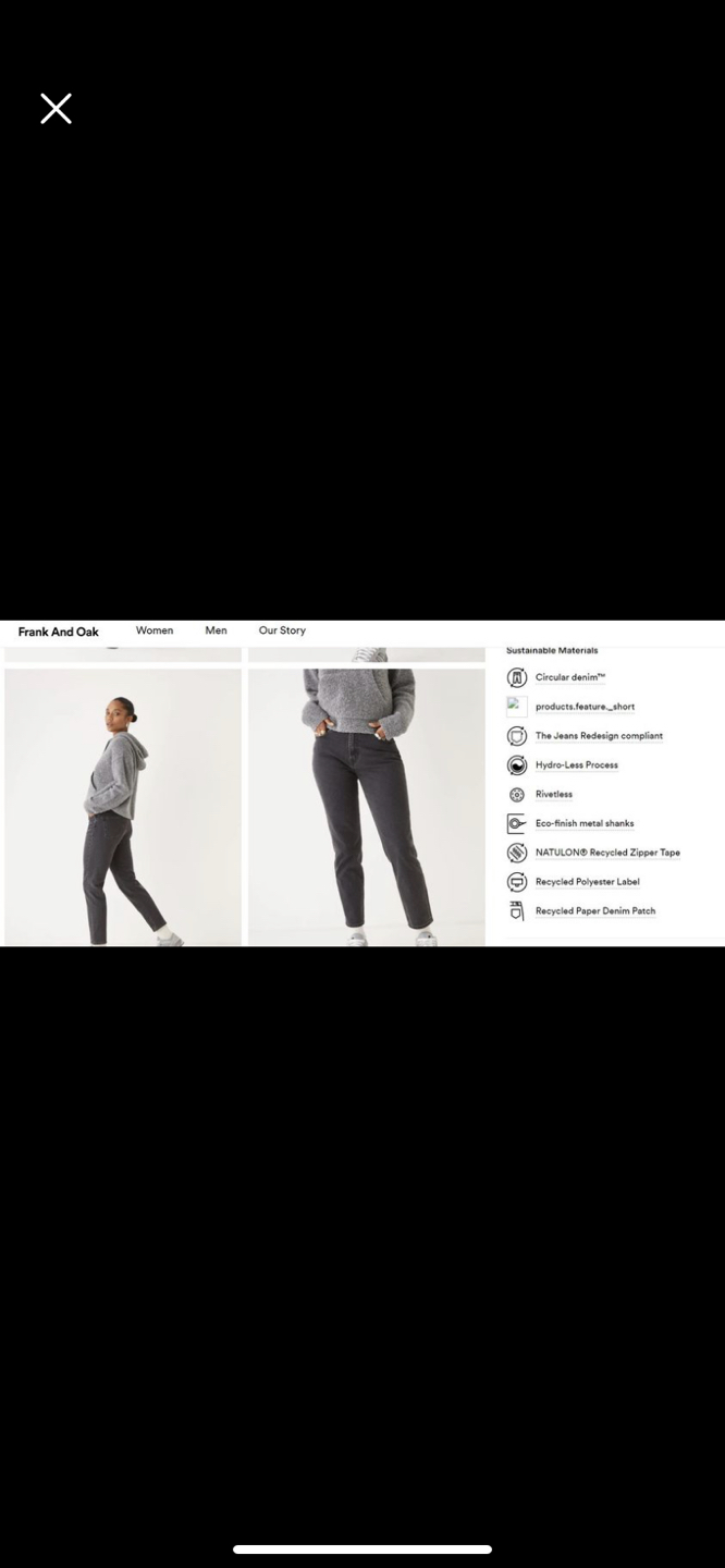 Frank and Oak The Stevie High Waisted Jean in Washed Black - photo 2