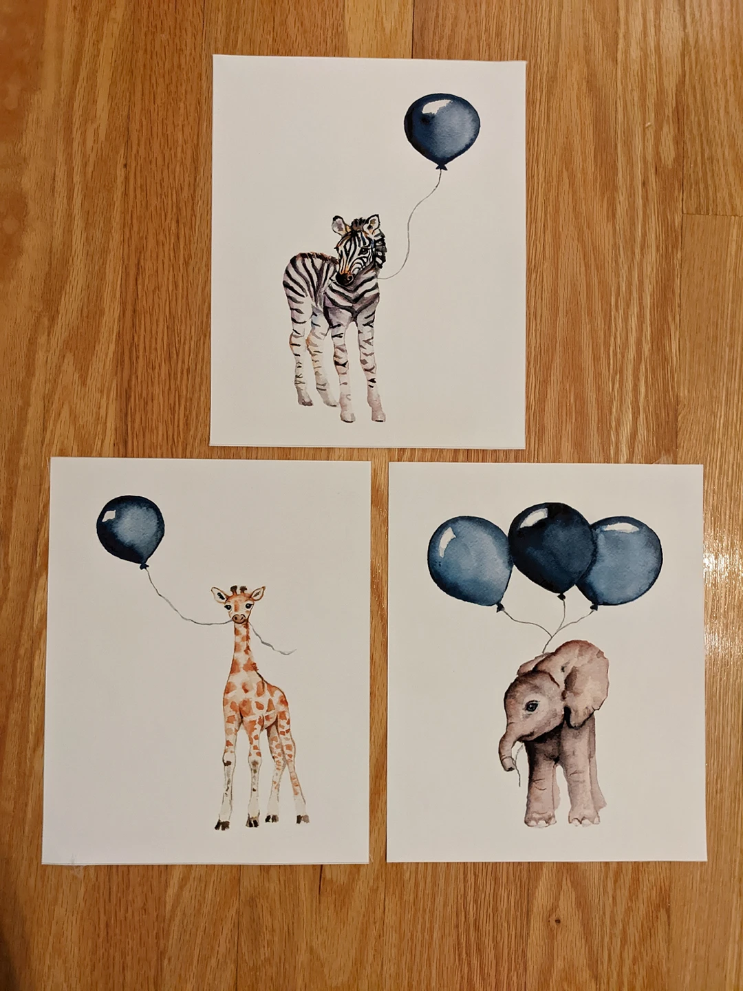 Canvas 8x10 baby animal prints for baby room #freecycle thumbnail