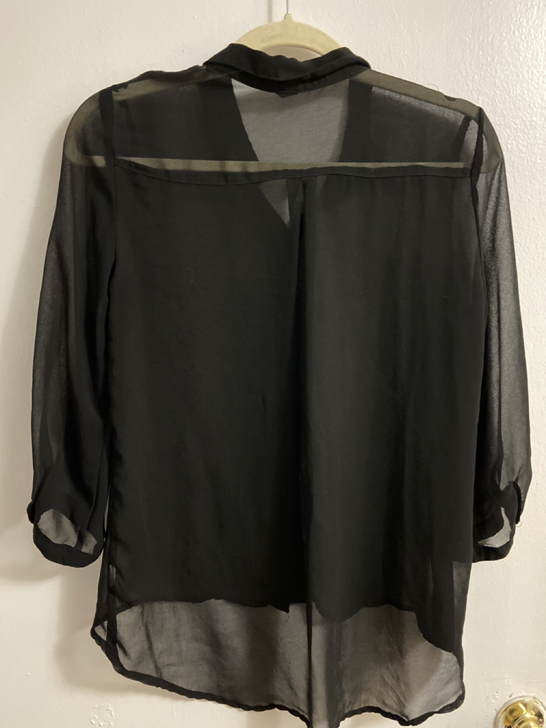 Sheer Black Blouse - size Medium - photo 3
