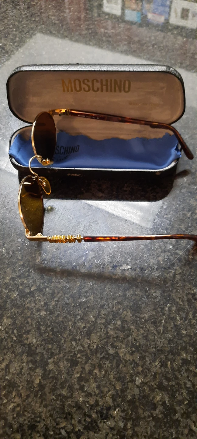 MOSCHINO MM403 6P/33 GOLD TORTOISE VINTAGE SUNGLASS image indicator(3)