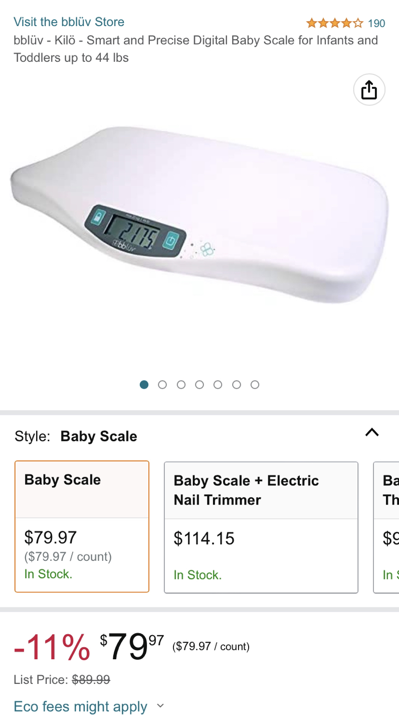 bblüv - Kilö - Smart and Precise Digital Baby Scale - photo 2