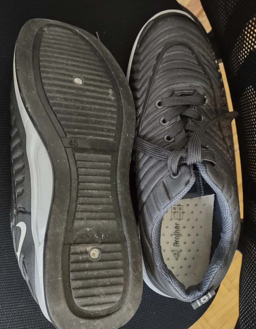 men's athletic running shoes, grey size 11 - photo 3