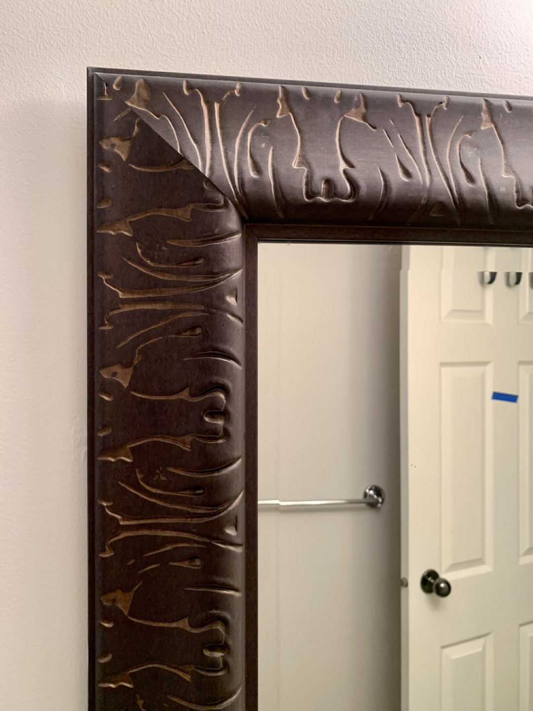 Big mirror with dark brown frame - photo 2