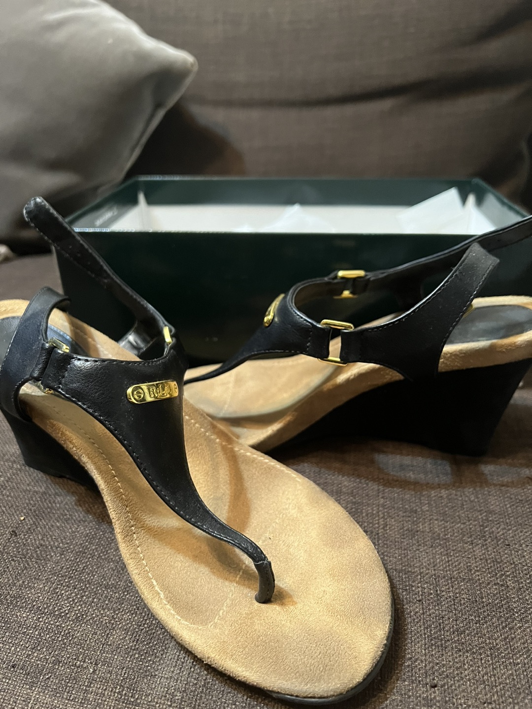 Ralph lauren heel sandals for sale