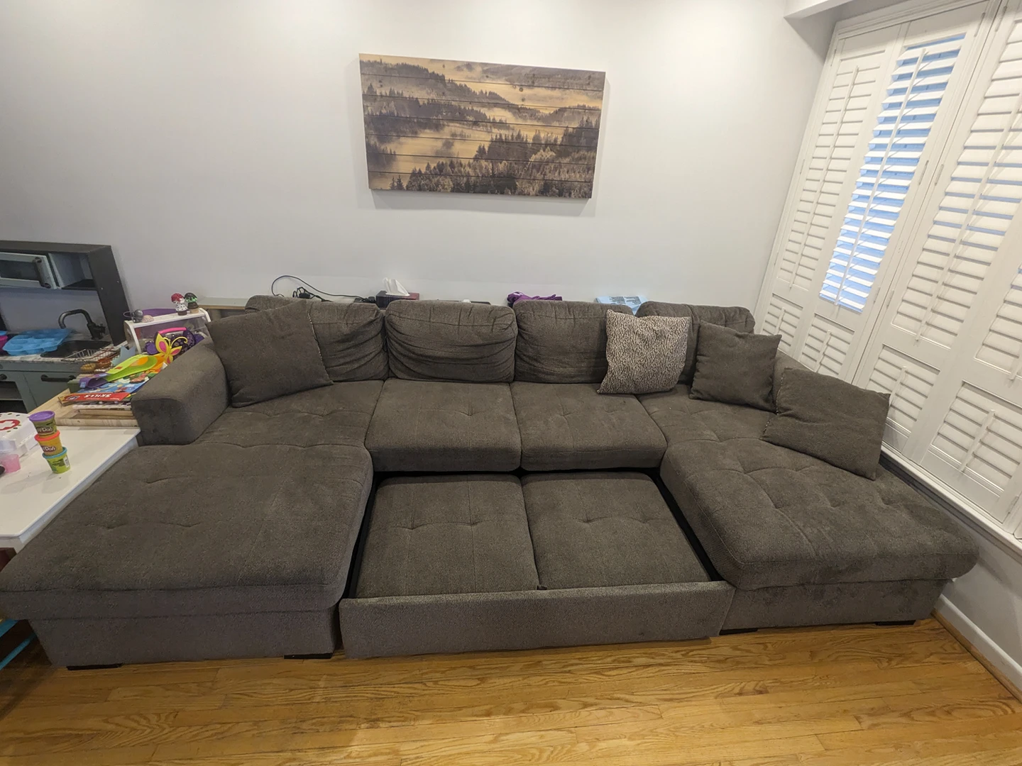 Large U-Shaped Sectional Couch - photo 2