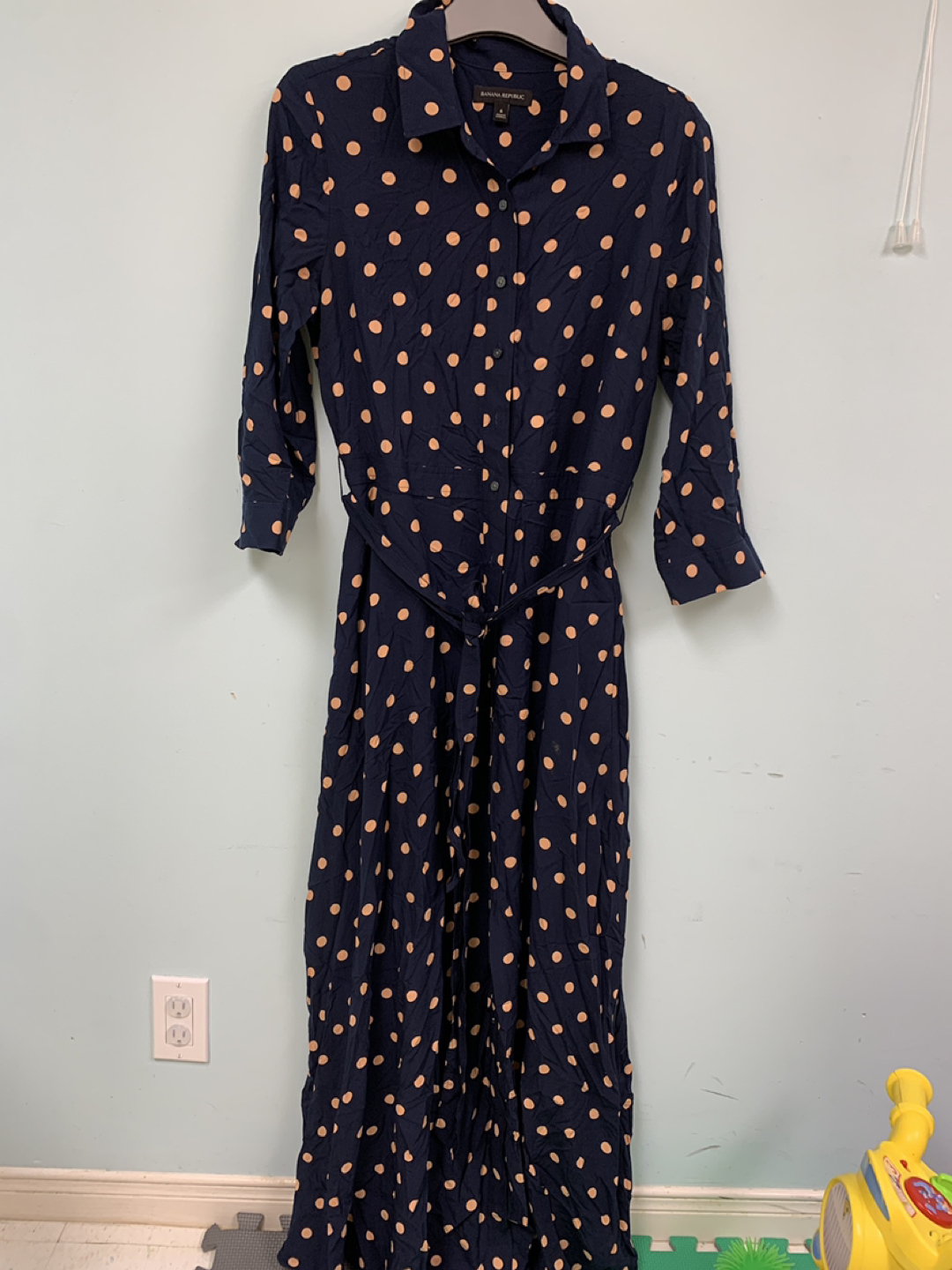 Banana Republic pilka dot long dress thumbnail