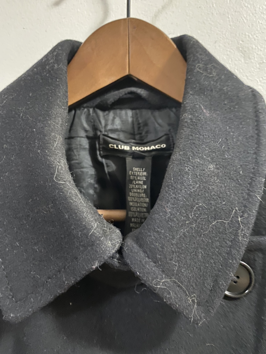 Club Monaco: Gorgeous Double-breasted Black Wool Coat - photo 2