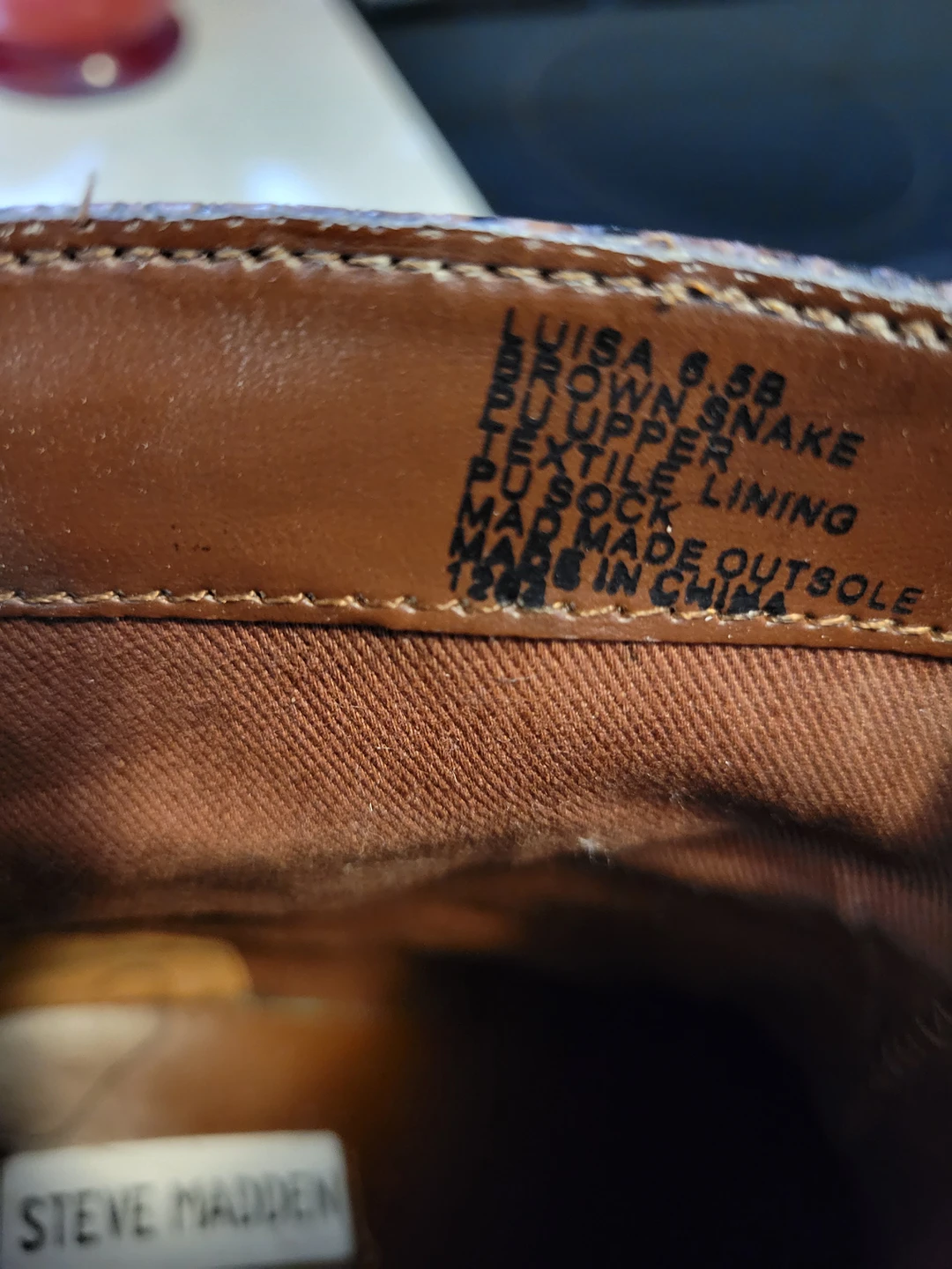 Brown Snake Leather Ankle Boots - Steve Madden - photo 3