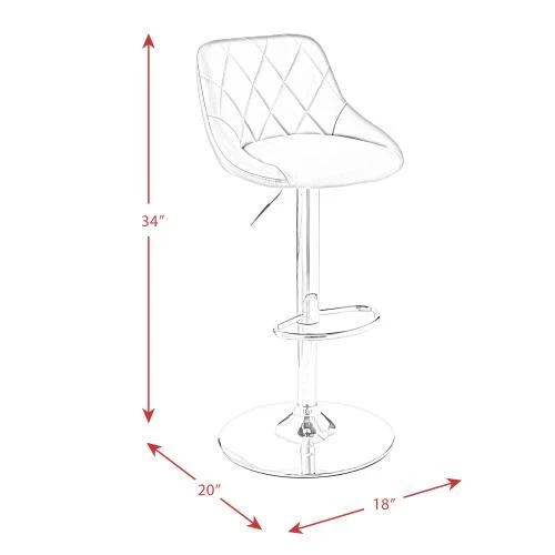 Brand new Smiard Swivel Adjustable Height bar stool (set of 2) - photo 5