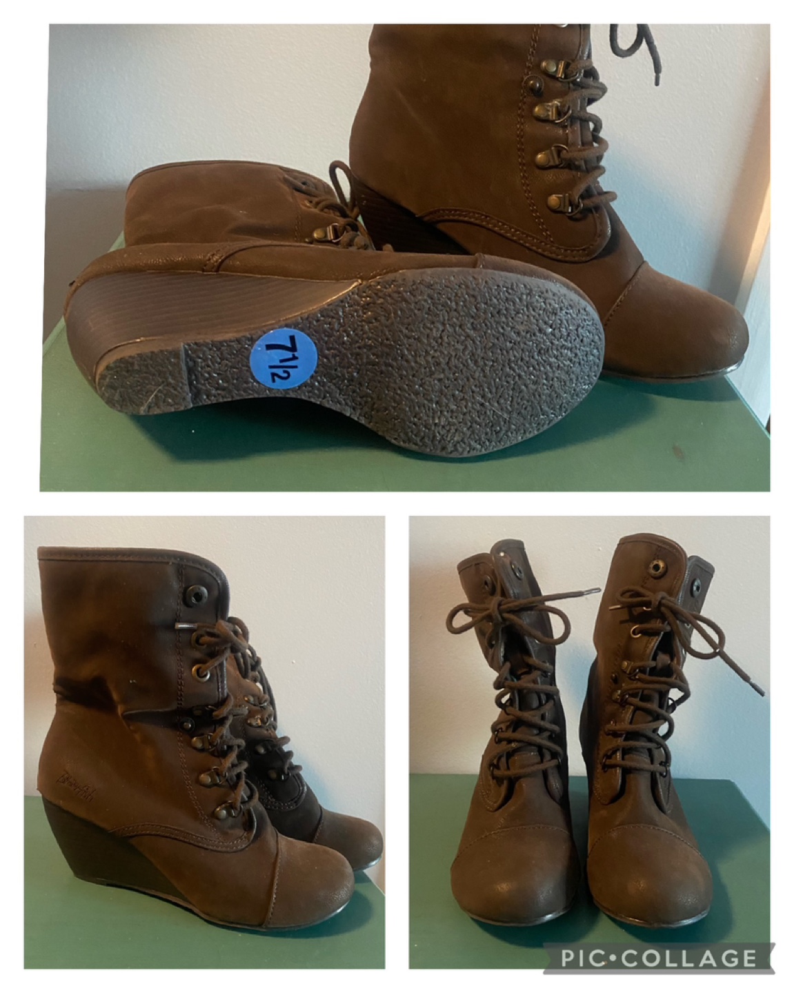 New Blowfish lace up women’s bootie sz 7.5 thumbnail