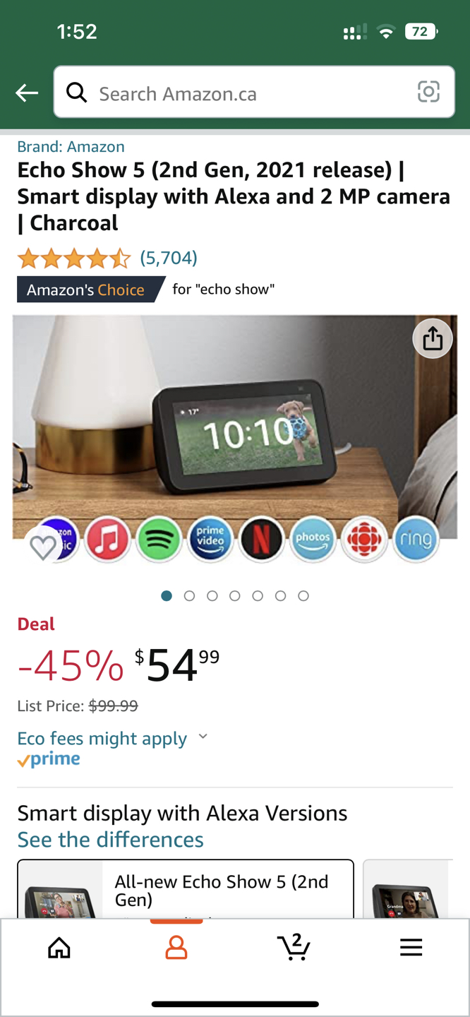 Amazon Echo Show 5 2nd Gen - photo 2