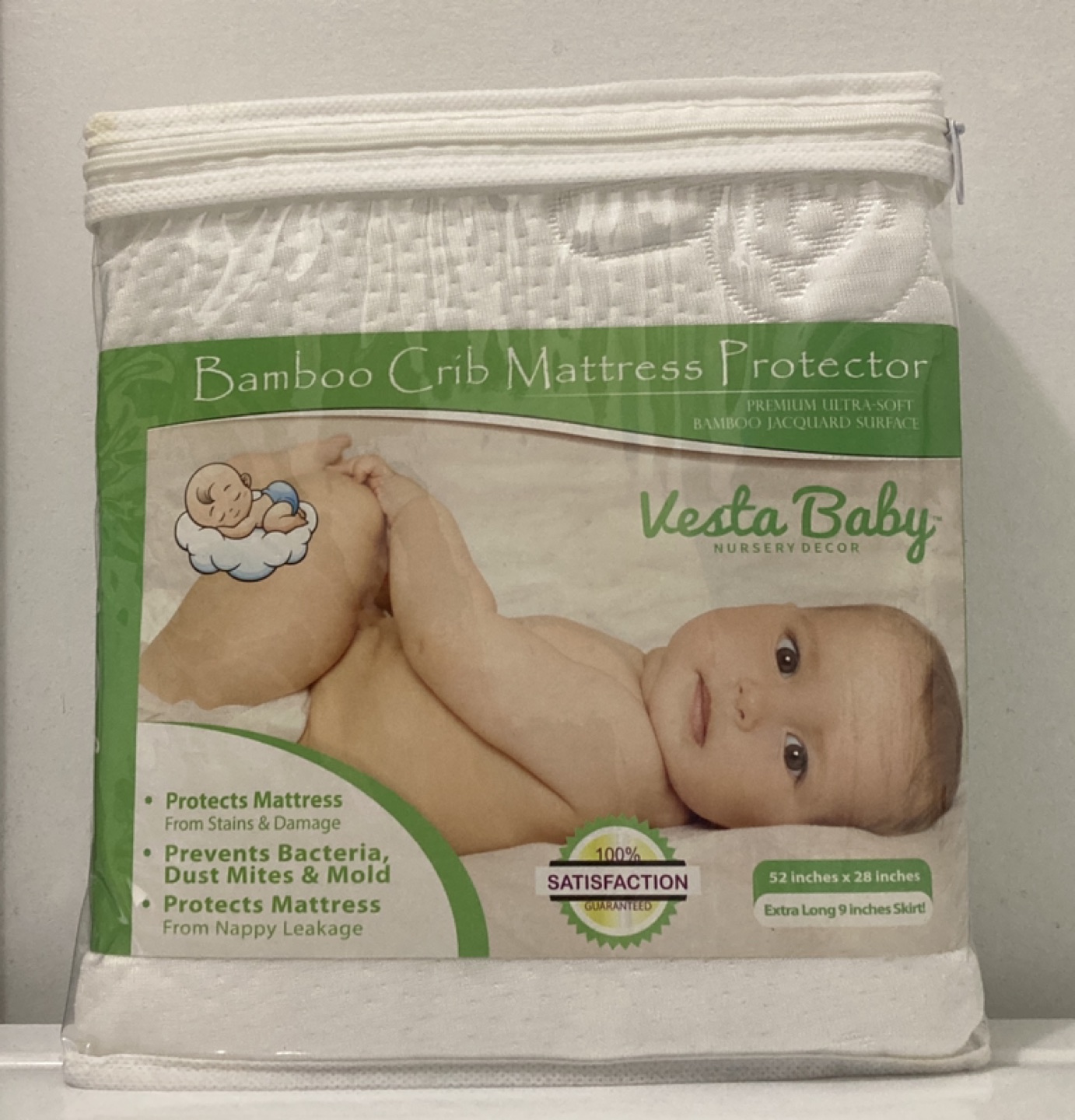 New! Bamboo Crib Matress Protector image indicator(2)